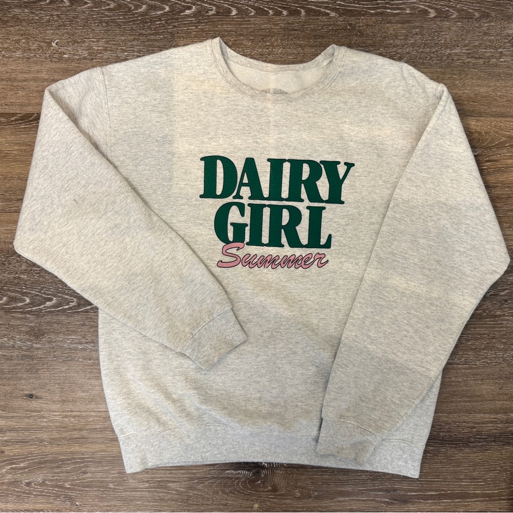 Dairy Girl Summer - Light Gray Sweatshirt